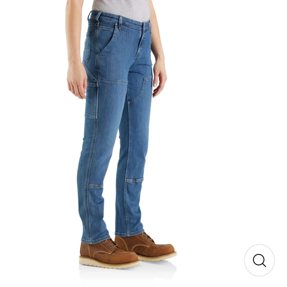 Carhartt Women’s Rugged Flex Relaxed Fit Double Front Jeans Size 12 Short NWT - Picture 3 of 12